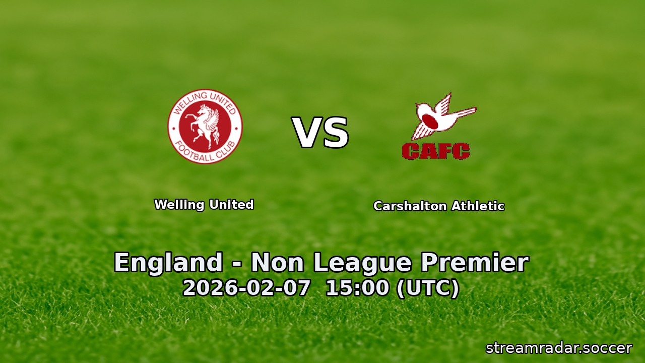 Welling United vs Carshalton Athletic