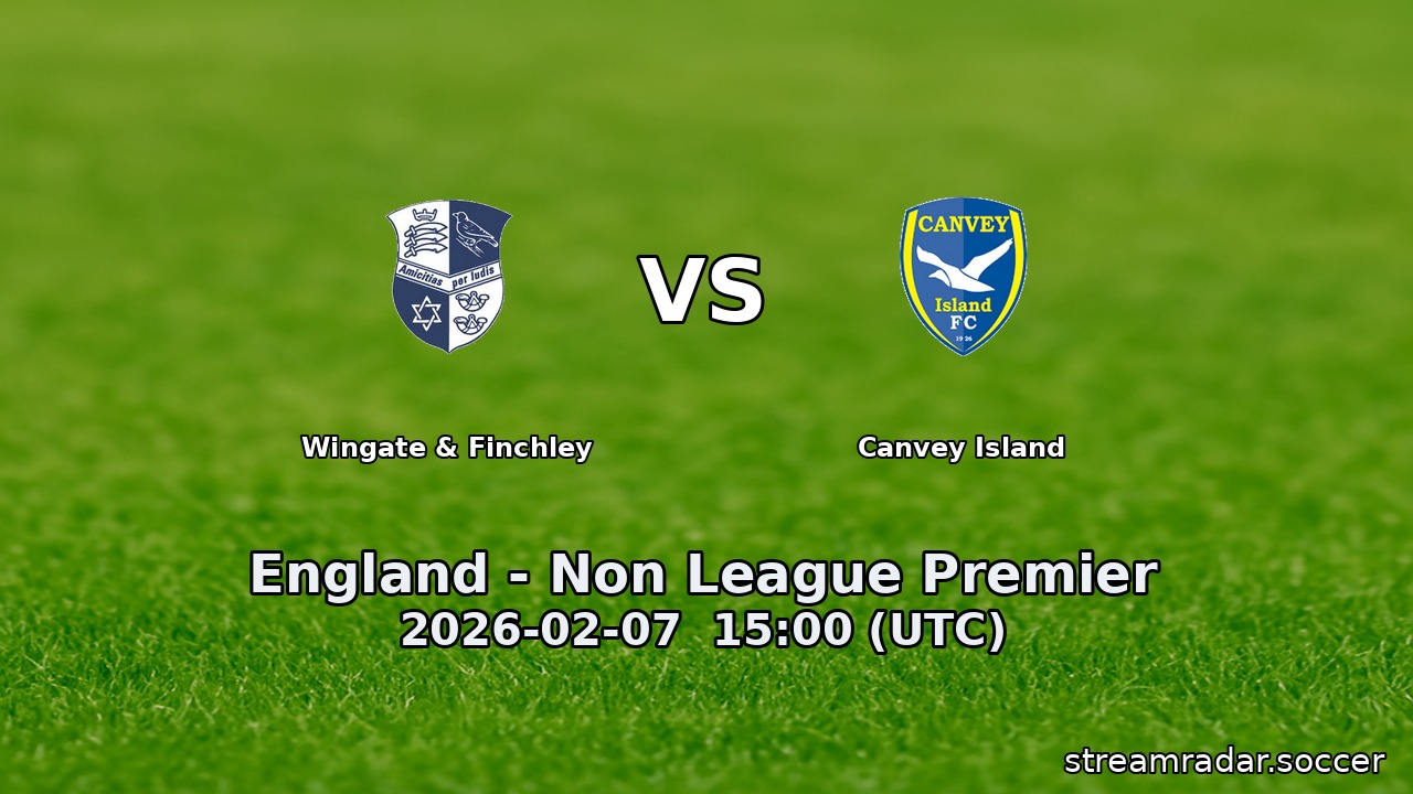 Wingate & Finchley vs Canvey Island