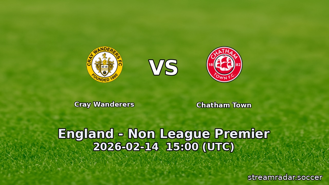 Cray Wanderers vs Chatham Town