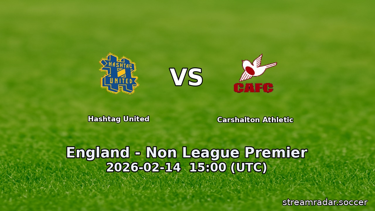 Hashtag United vs Carshalton Athletic