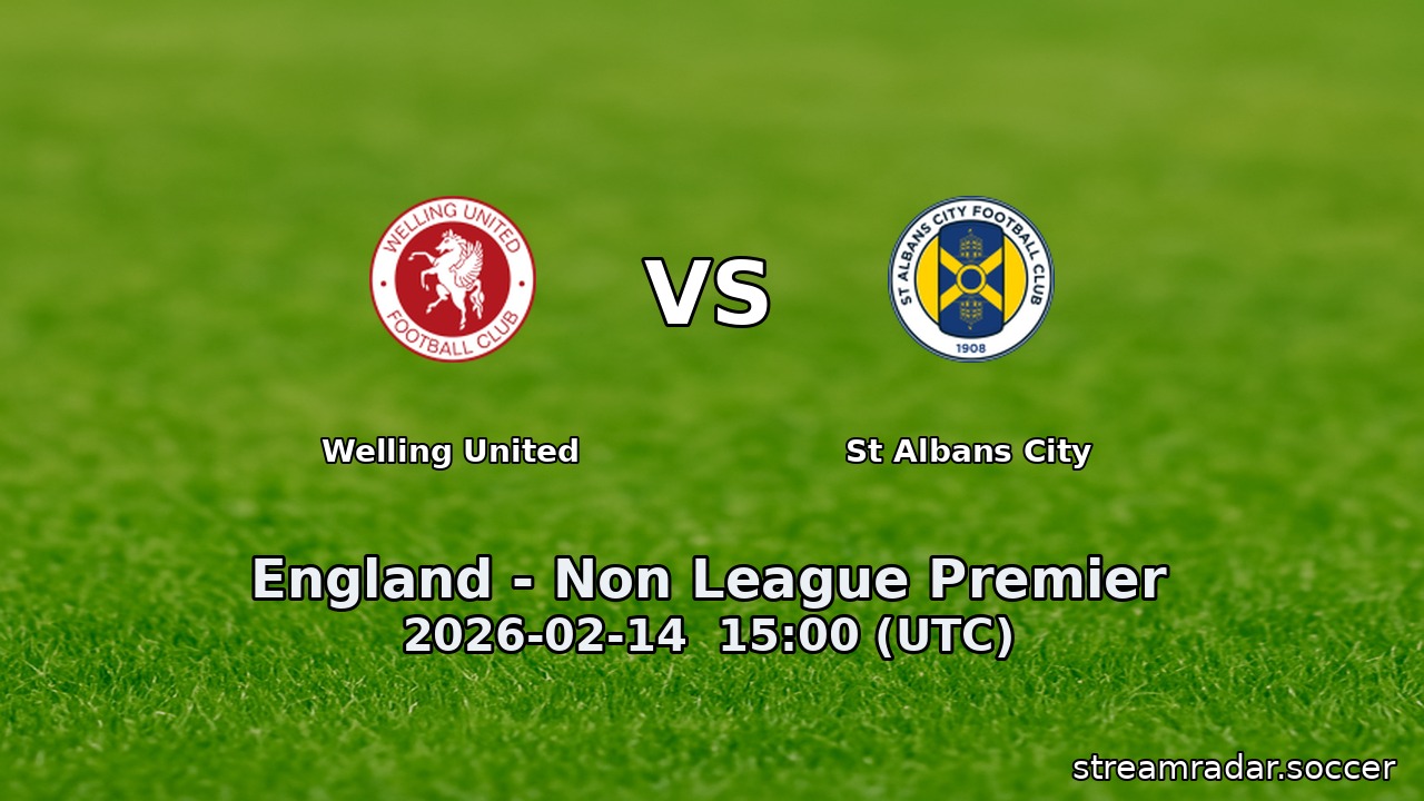 Welling United vs St Albans City