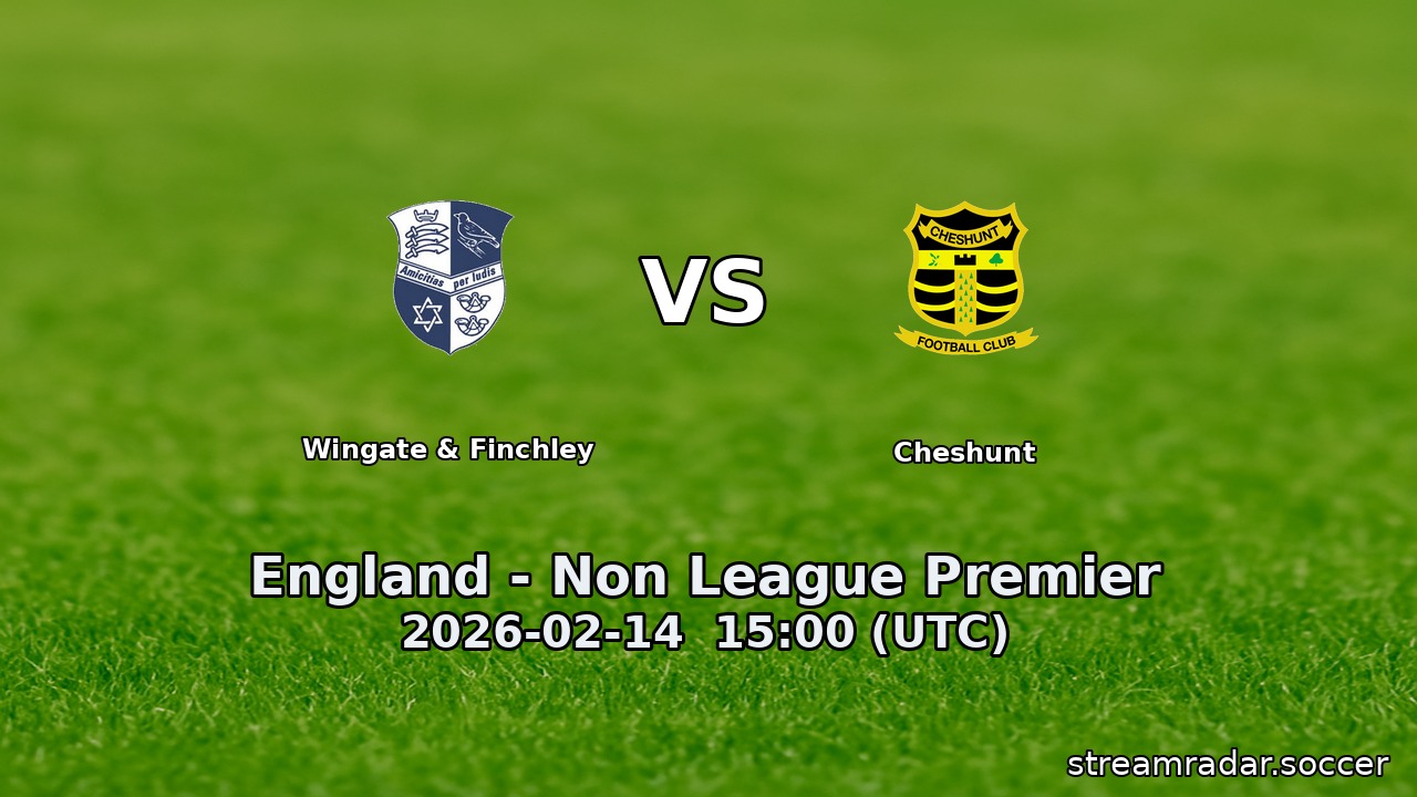 Wingate & Finchley vs Cheshunt