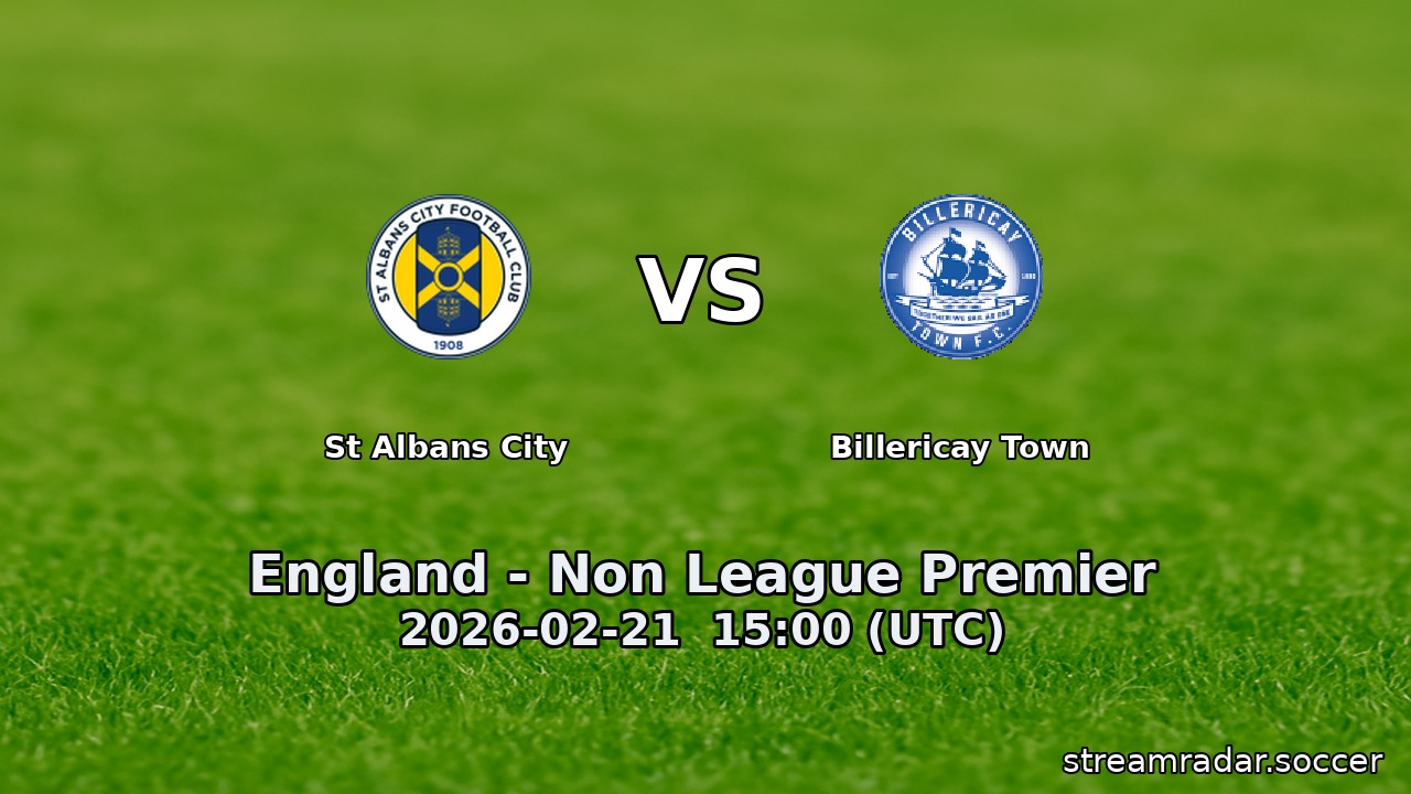 St Albans City vs Billericay Town