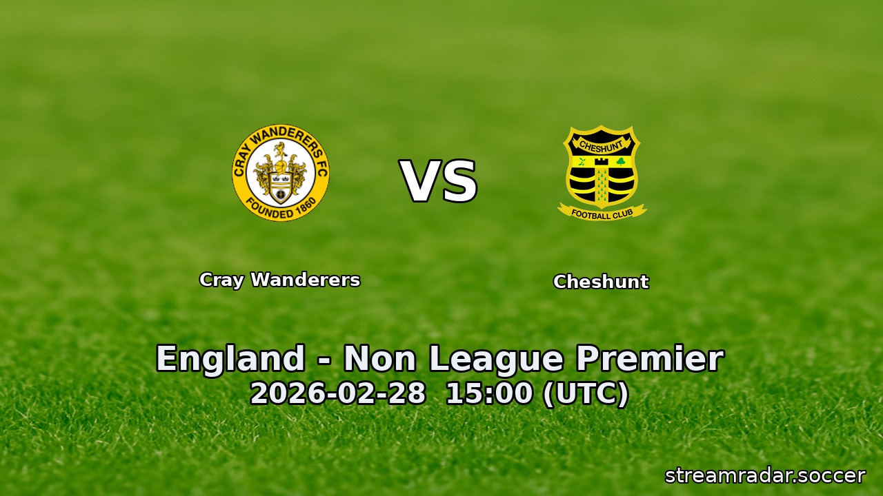 Cray Wanderers vs Cheshunt