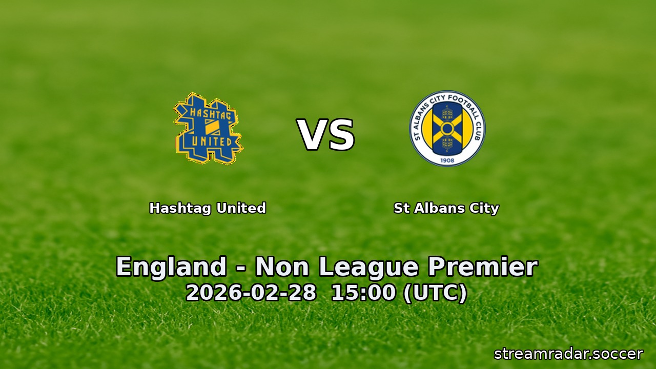 Hashtag United vs St Albans City
