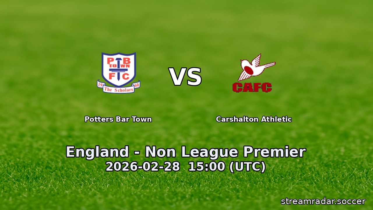 Potters Bar Town vs Carshalton Athletic