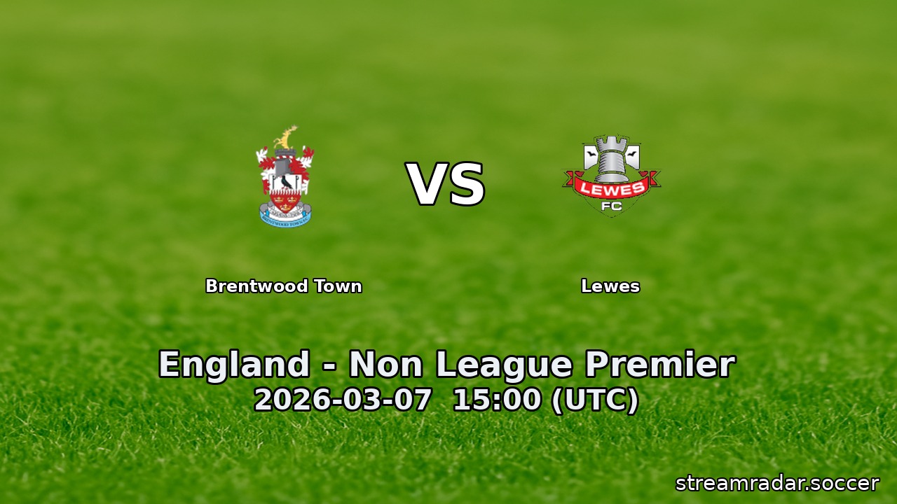 Brentwood Town vs Lewes