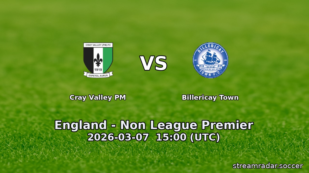 Cray Valley PM vs Billericay Town