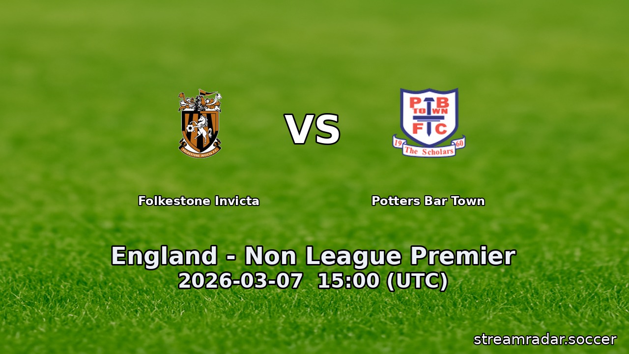 Folkestone Invicta vs Potters Bar Town