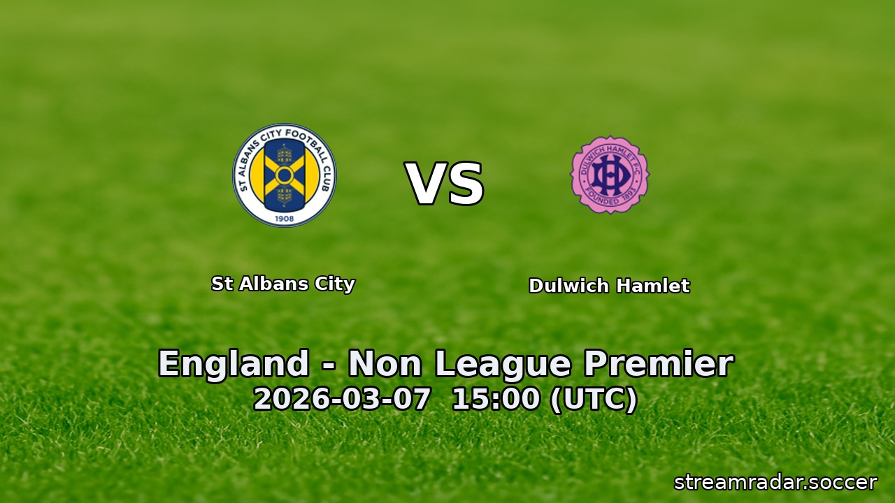 St Albans City vs Dulwich Hamlet