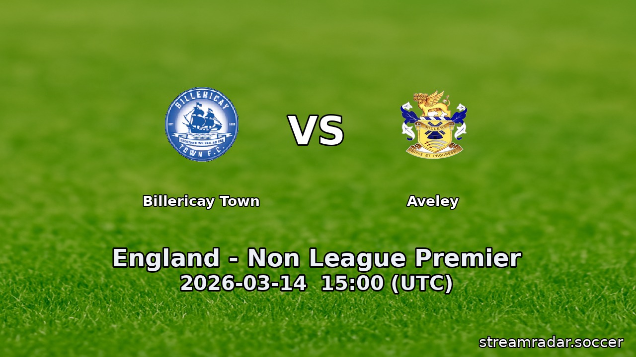 Billericay Town vs Aveley
