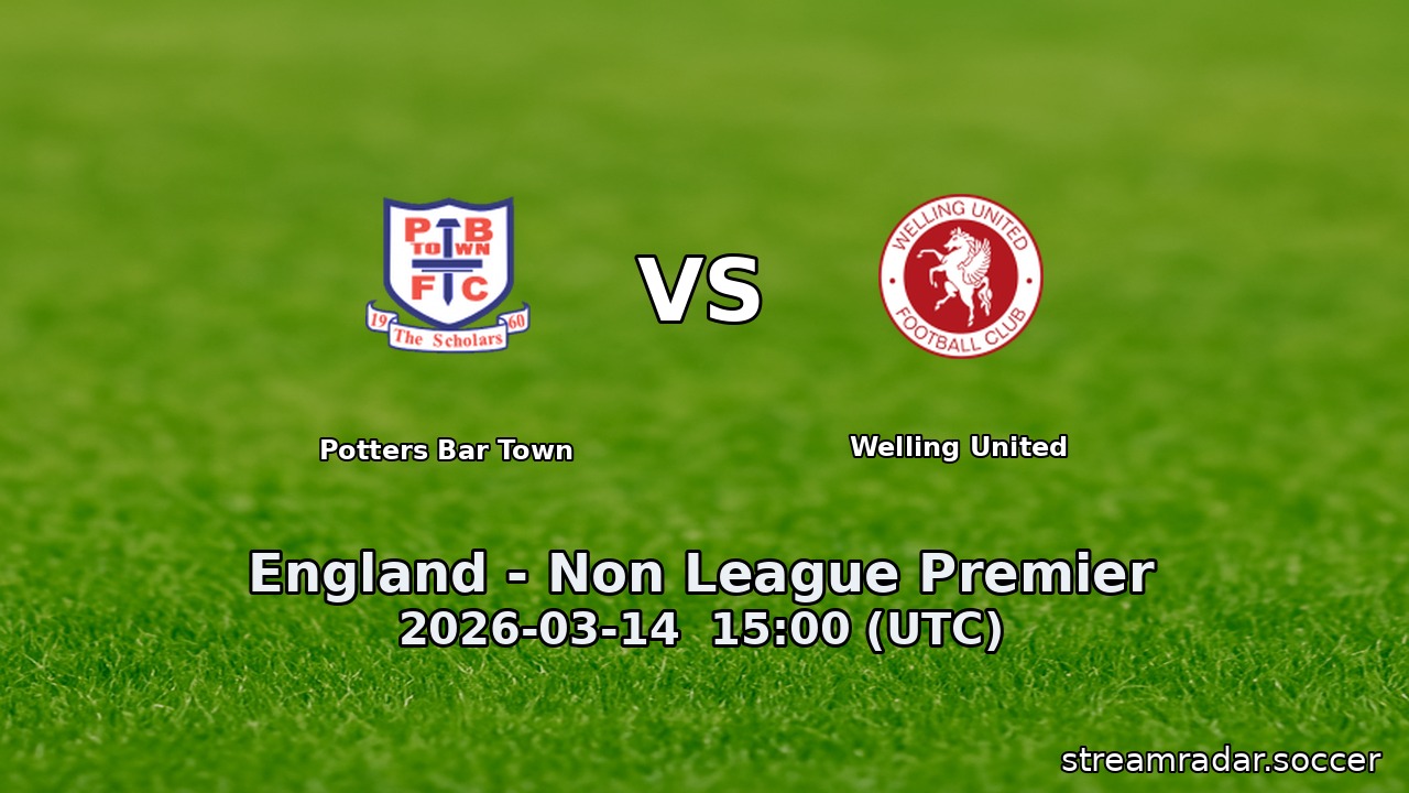 Potters Bar Town vs Welling United