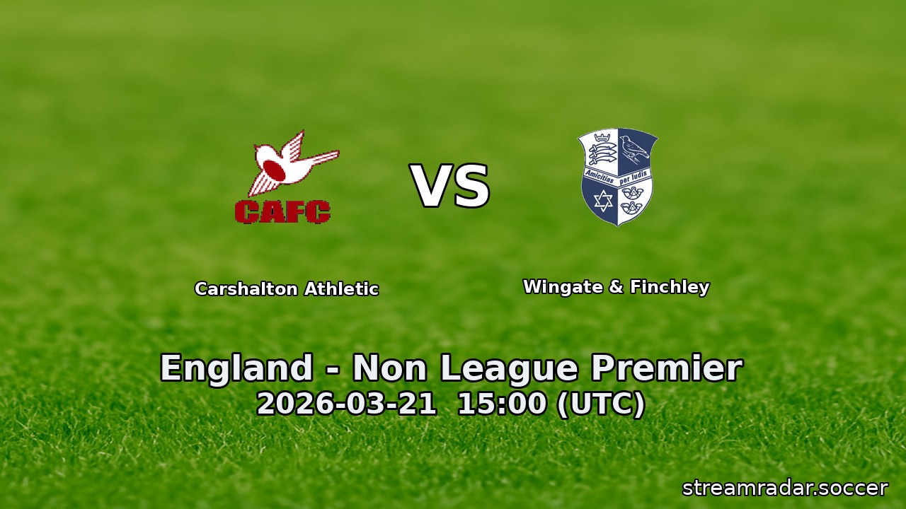 Carshalton Athletic vs Wingate & Finchley