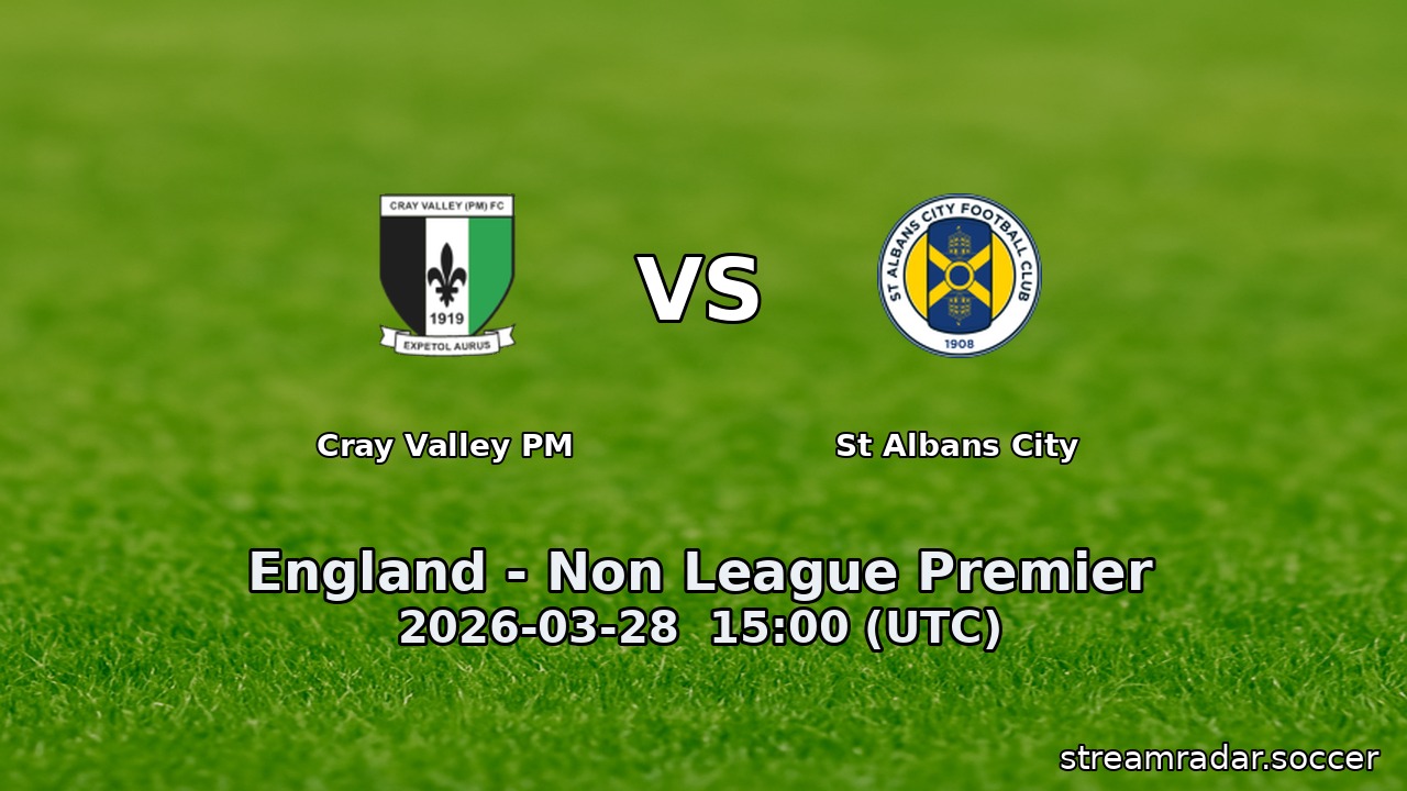 Cray Valley PM vs St Albans City