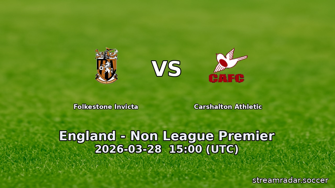 Folkestone Invicta vs Carshalton Athletic