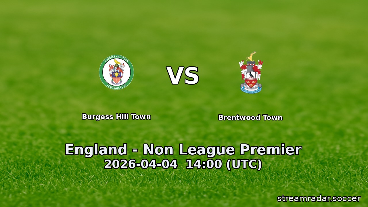 Burgess Hill Town vs Brentwood Town
