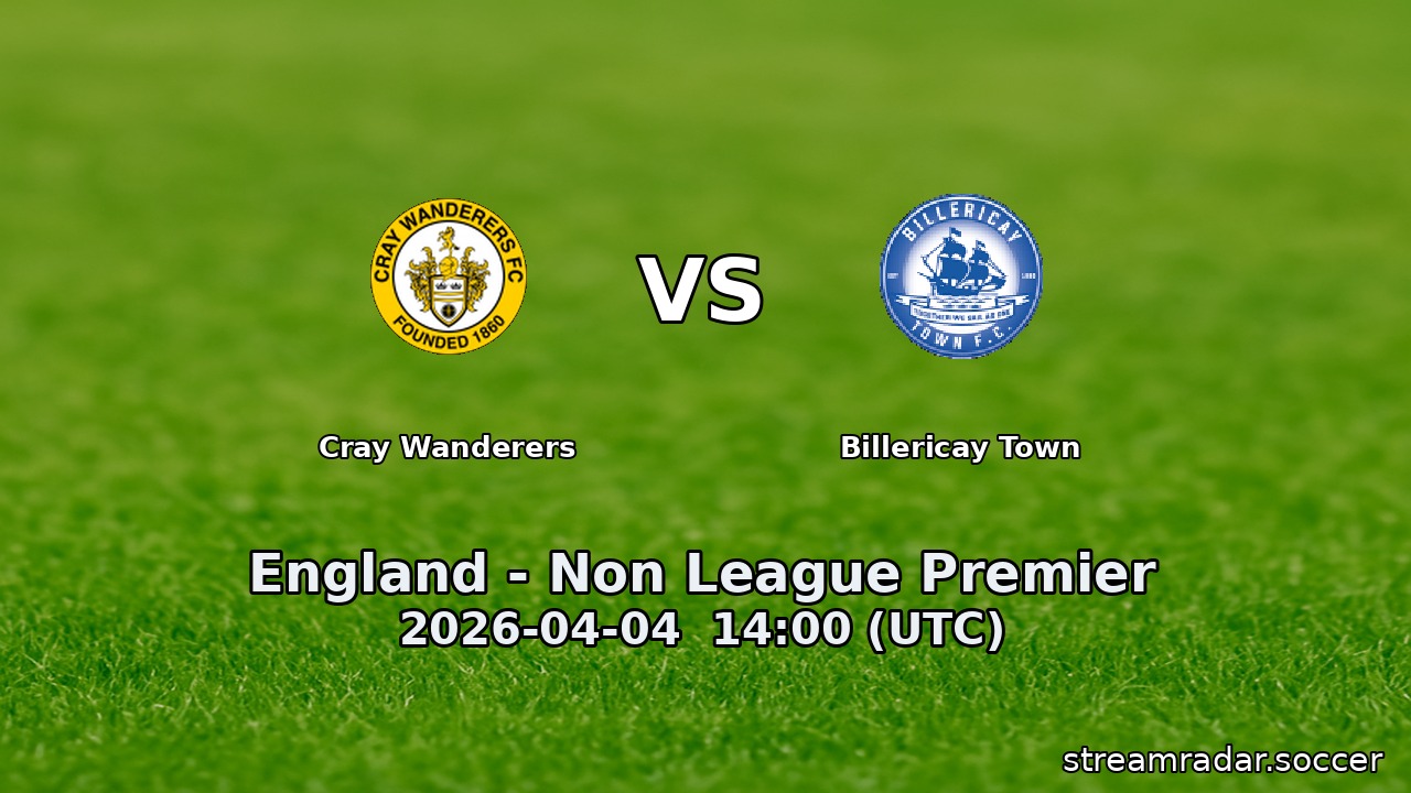 Cray Wanderers vs Billericay Town