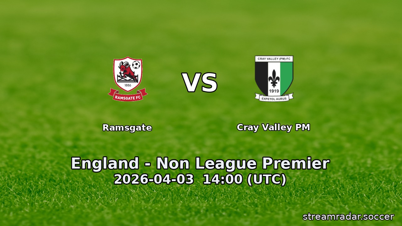 Ramsgate vs Cray Valley PM