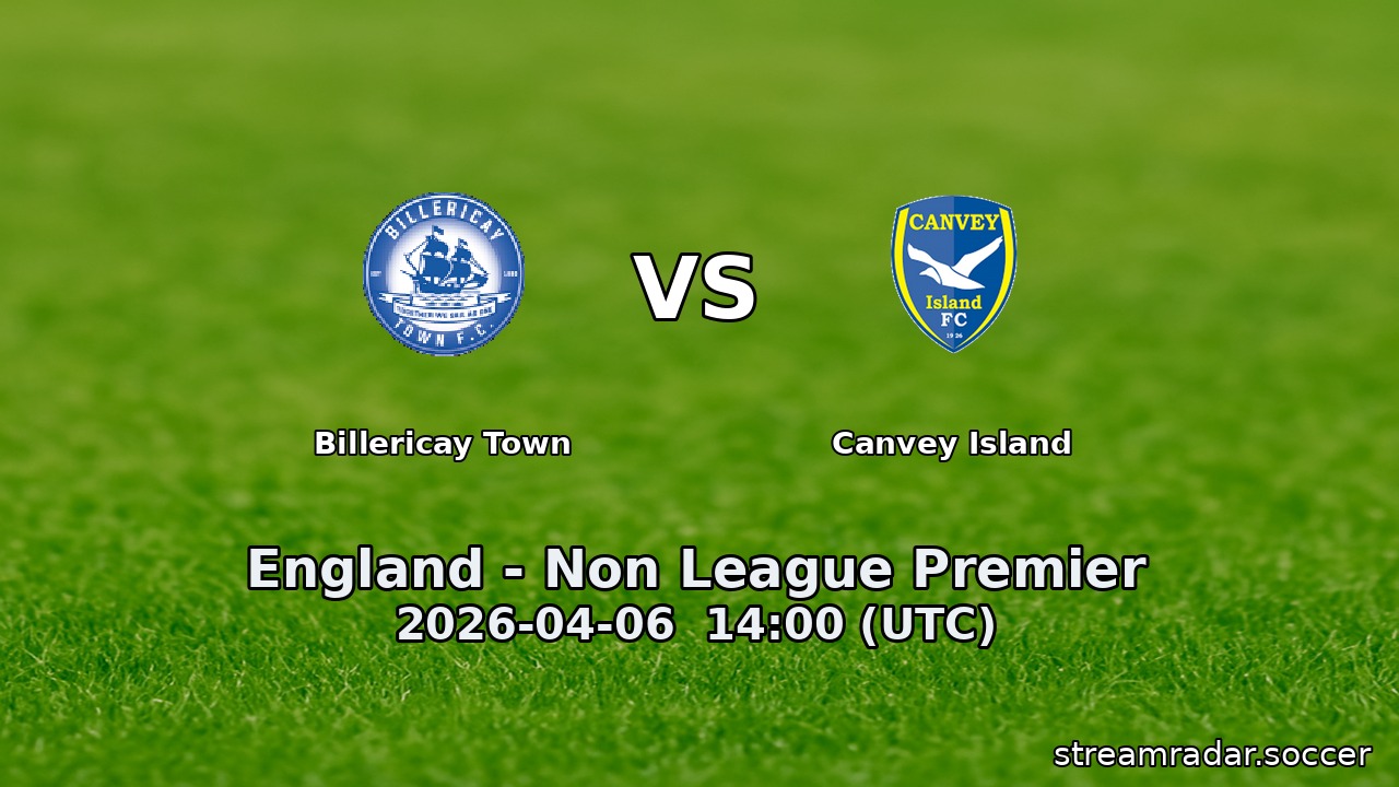 Billericay Town vs Canvey Island