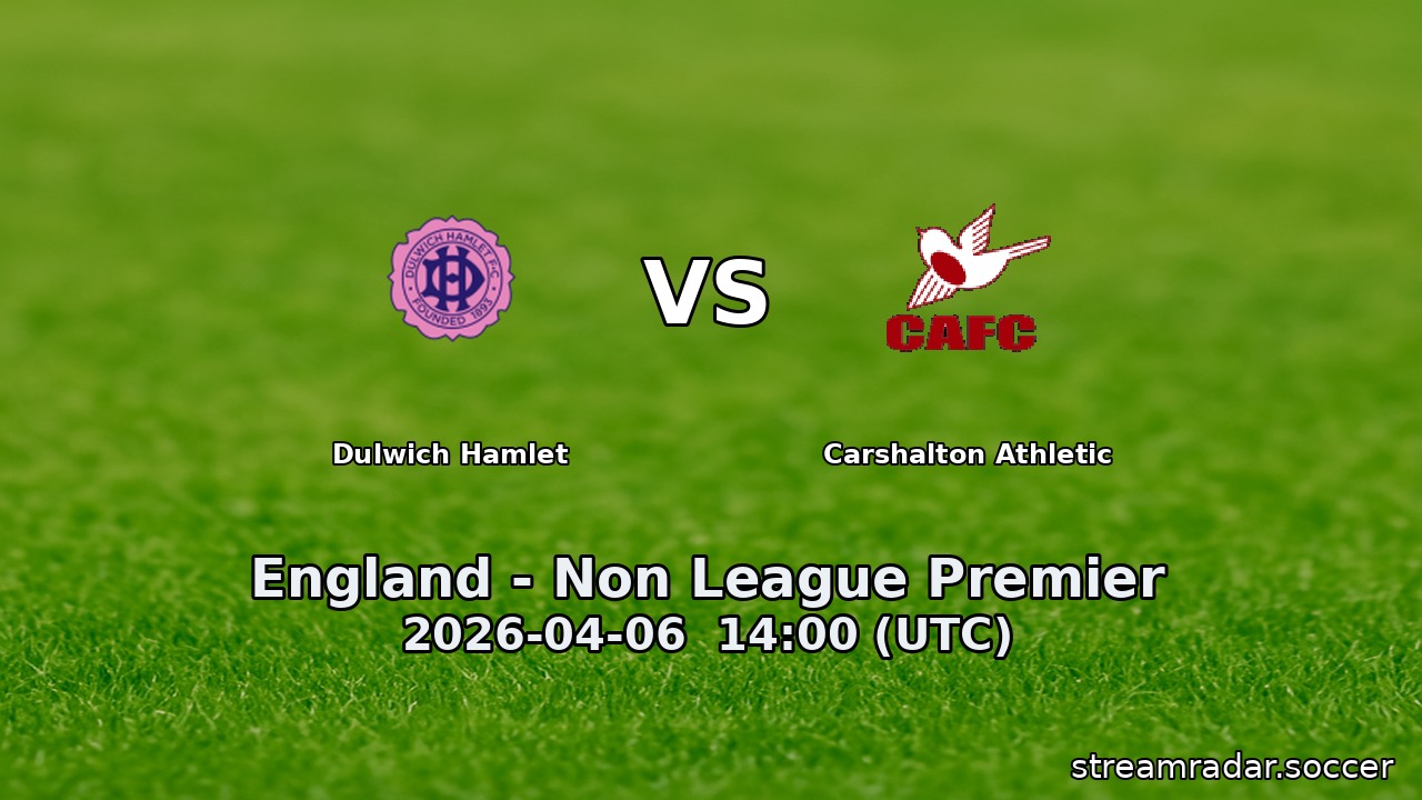 Dulwich Hamlet vs Carshalton Athletic