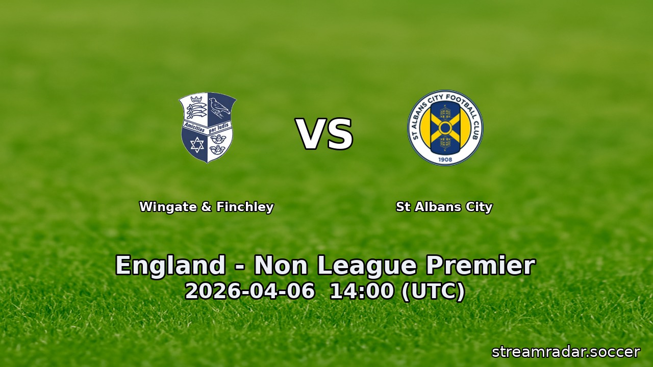 Wingate & Finchley vs St Albans City