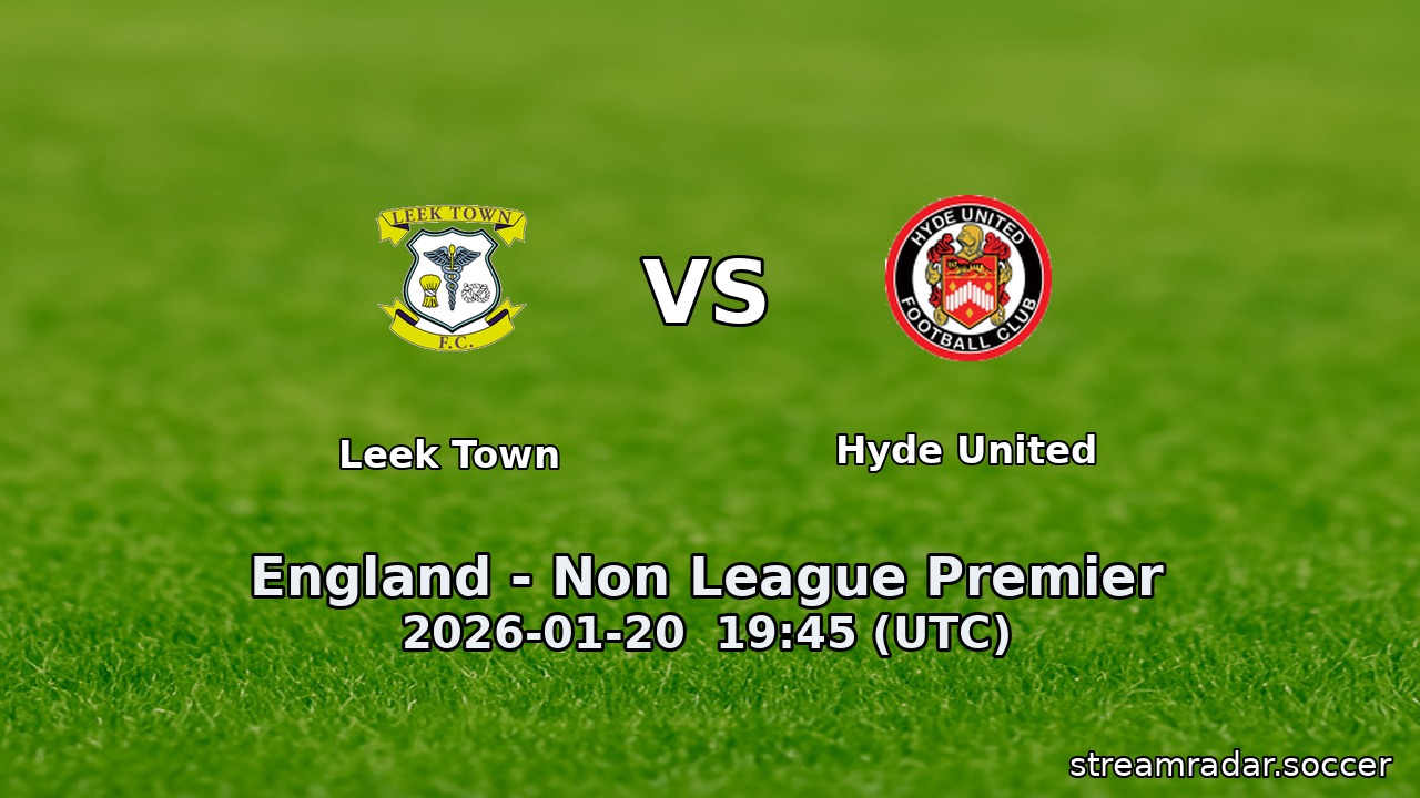 Leek Town vs Hyde United