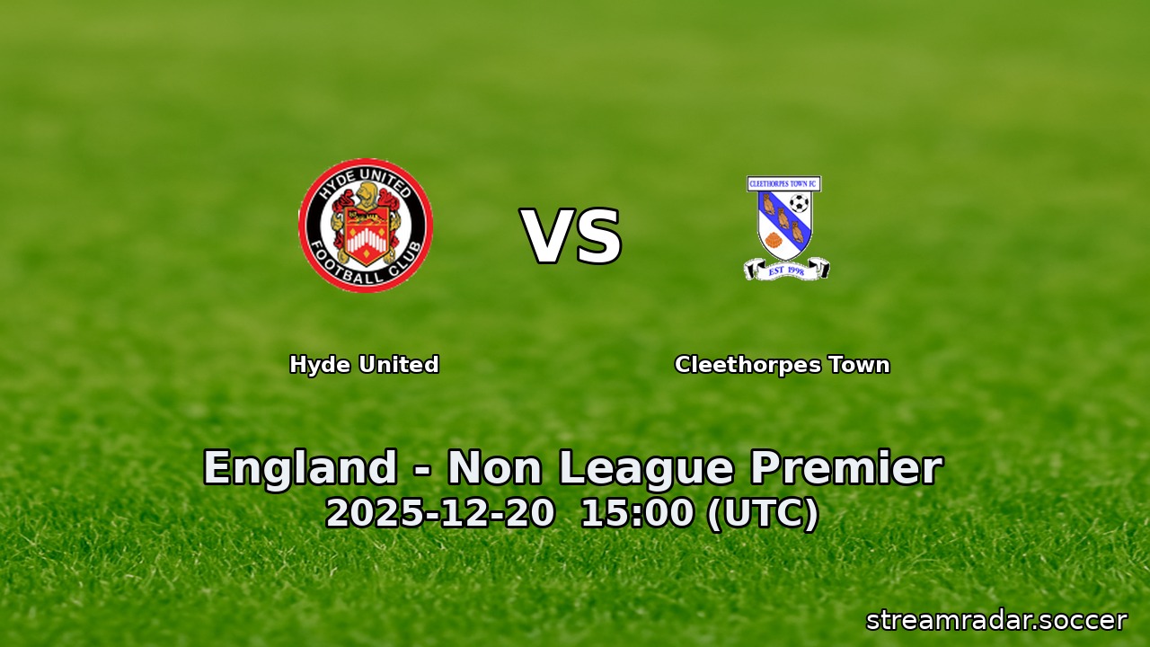 Hyde United vs Cleethorpes Town