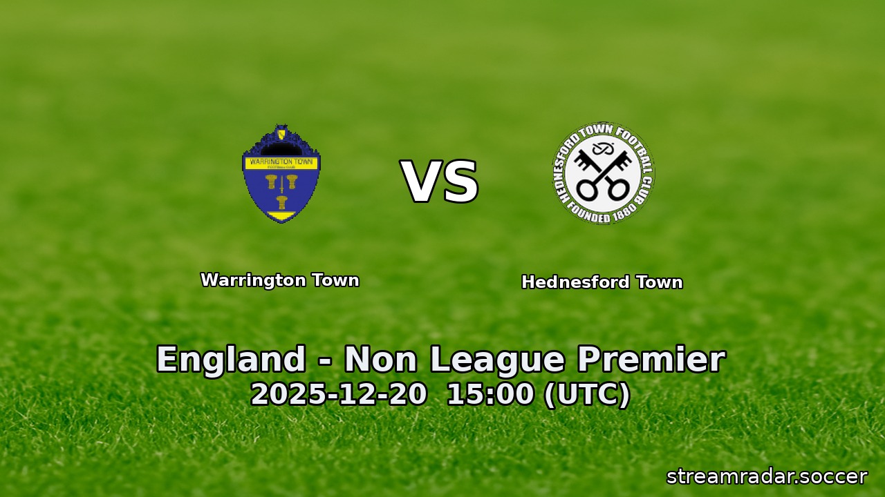 Warrington Town vs Hednesford Town