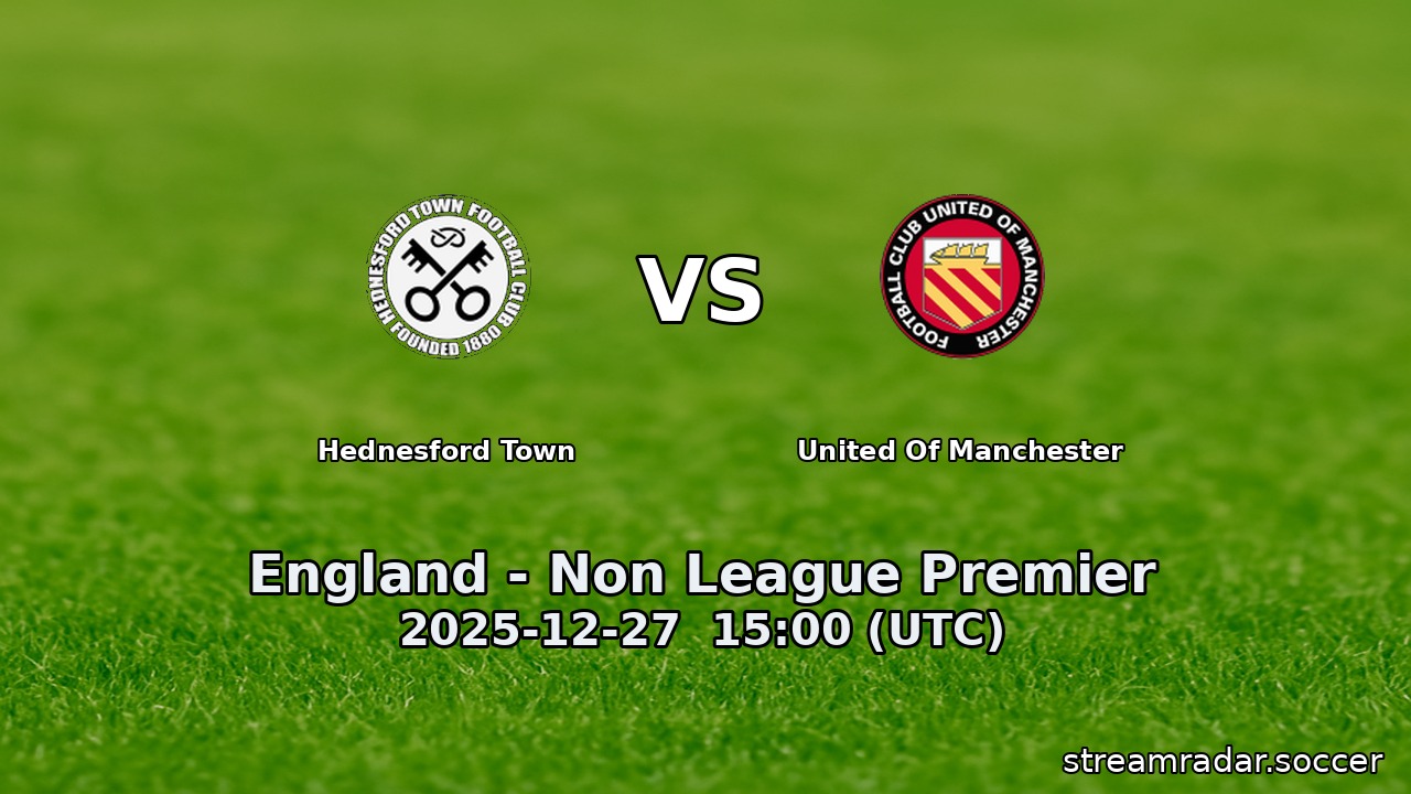 Hednesford Town vs United Of Manchester