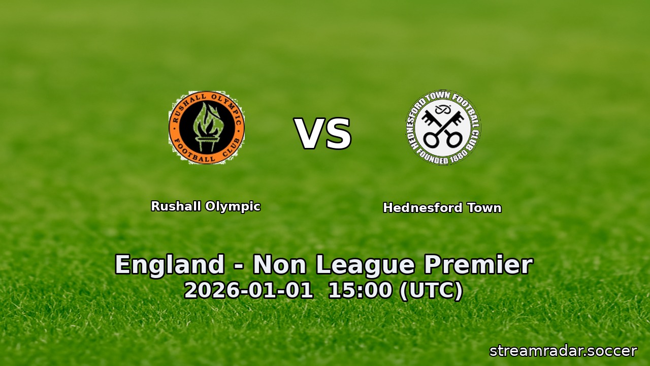 Rushall Olympic vs Hednesford Town