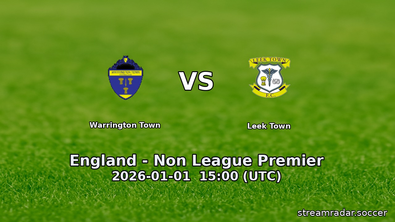 Warrington Town vs Leek Town