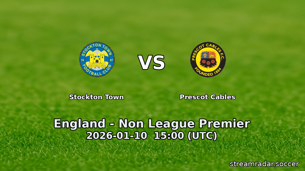 Stockton Town vs Prescot Cables
