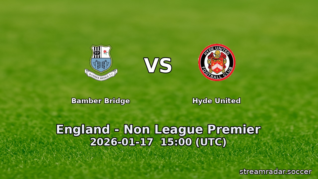 Bamber Bridge vs Hyde United