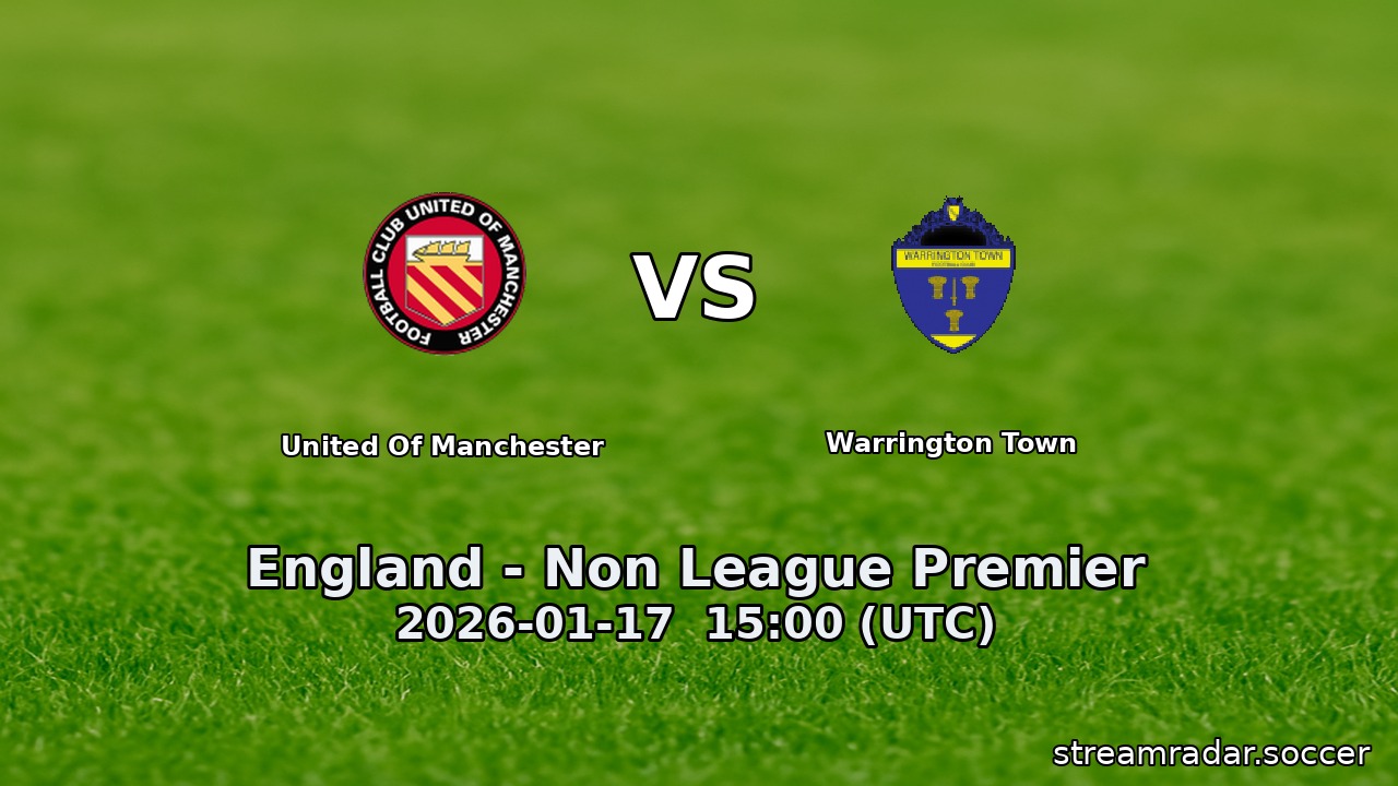 United Of Manchester vs Warrington Town