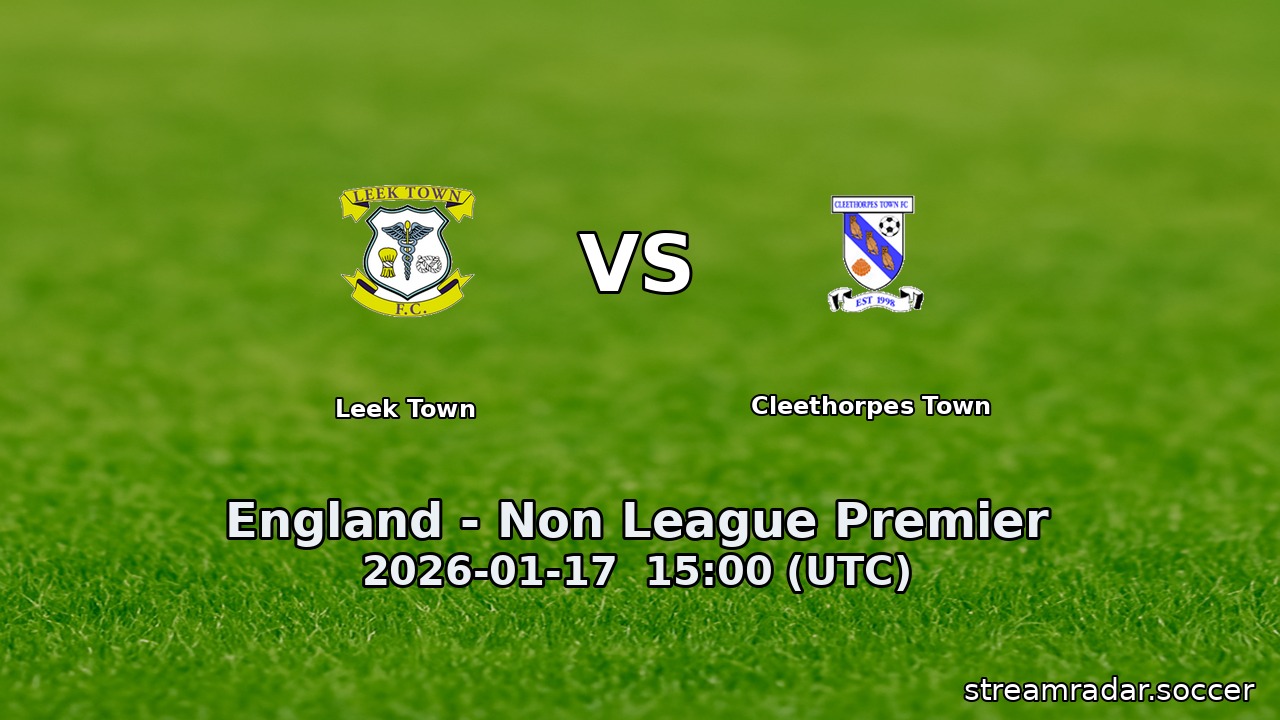 Leek Town vs Cleethorpes Town