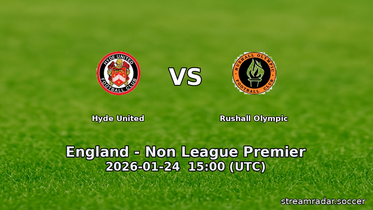 Hyde United vs Rushall Olympic