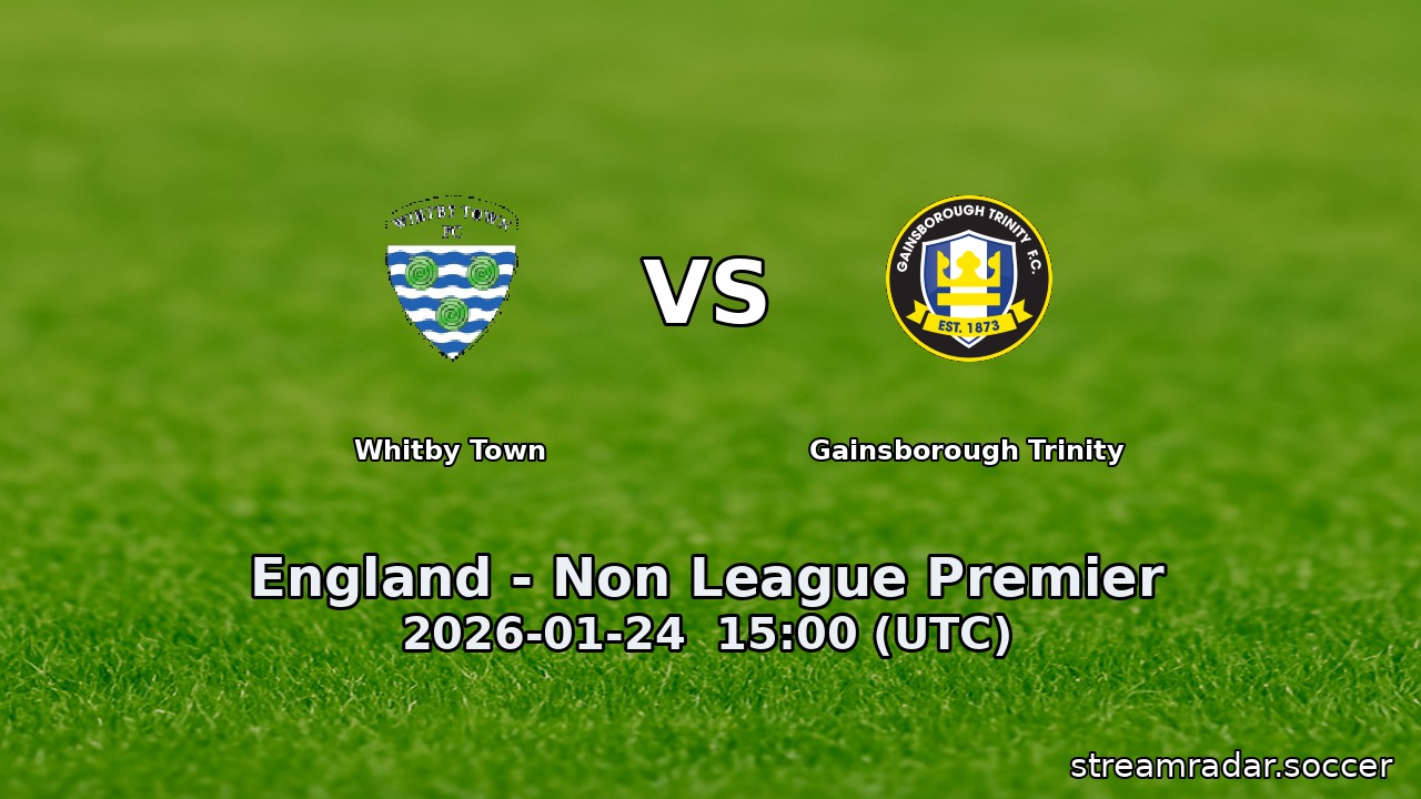 Whitby Town vs Gainsborough Trinity