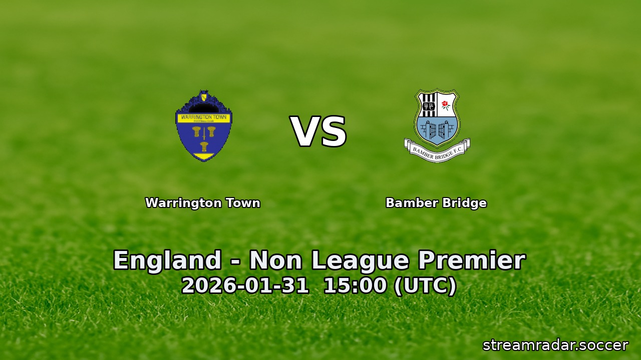 Warrington Town vs Bamber Bridge