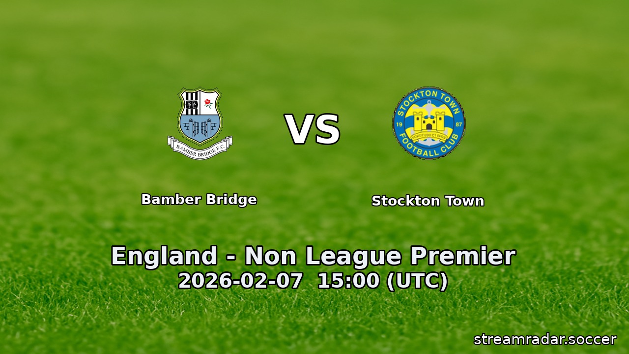 Bamber Bridge vs Stockton Town