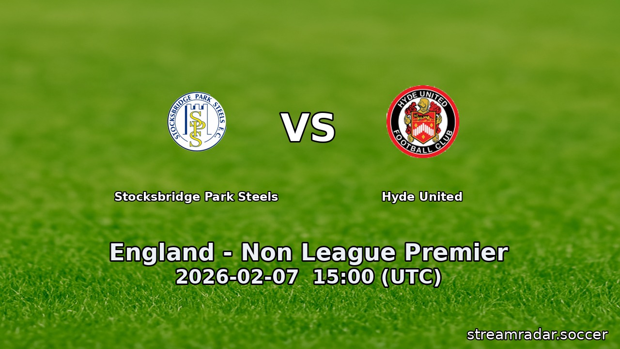 Stocksbridge Park Steels vs Hyde United