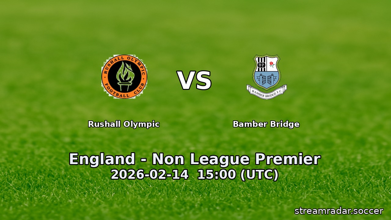 Rushall Olympic vs Bamber Bridge