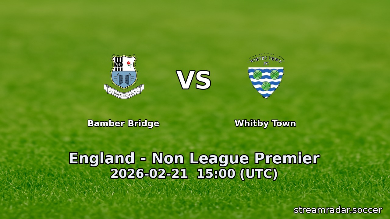 Bamber Bridge vs Whitby Town
