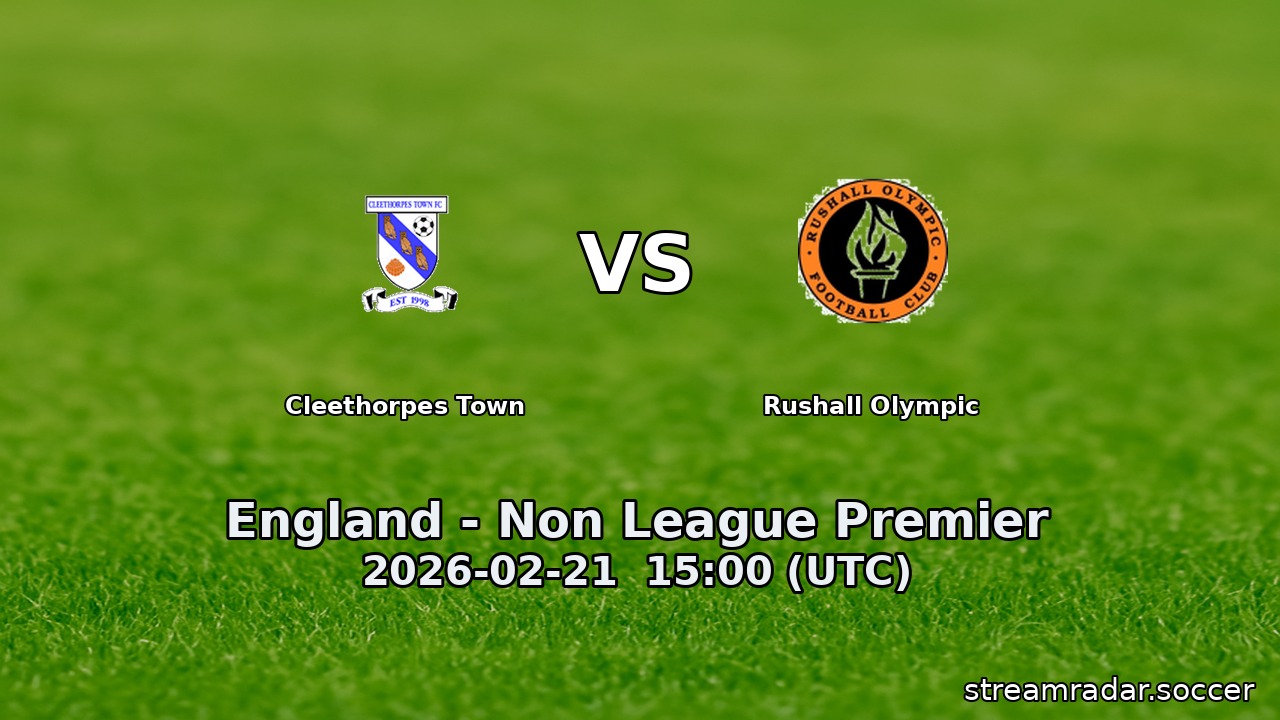 Cleethorpes Town vs Rushall Olympic