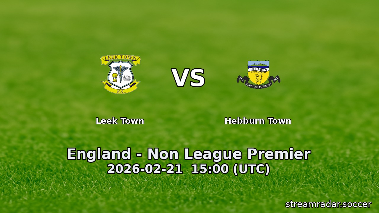 Leek Town vs Hebburn Town