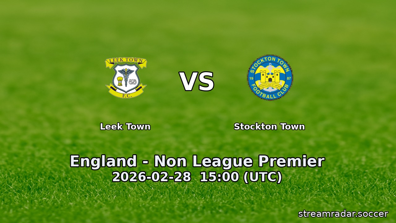 Leek Town vs Stockton Town