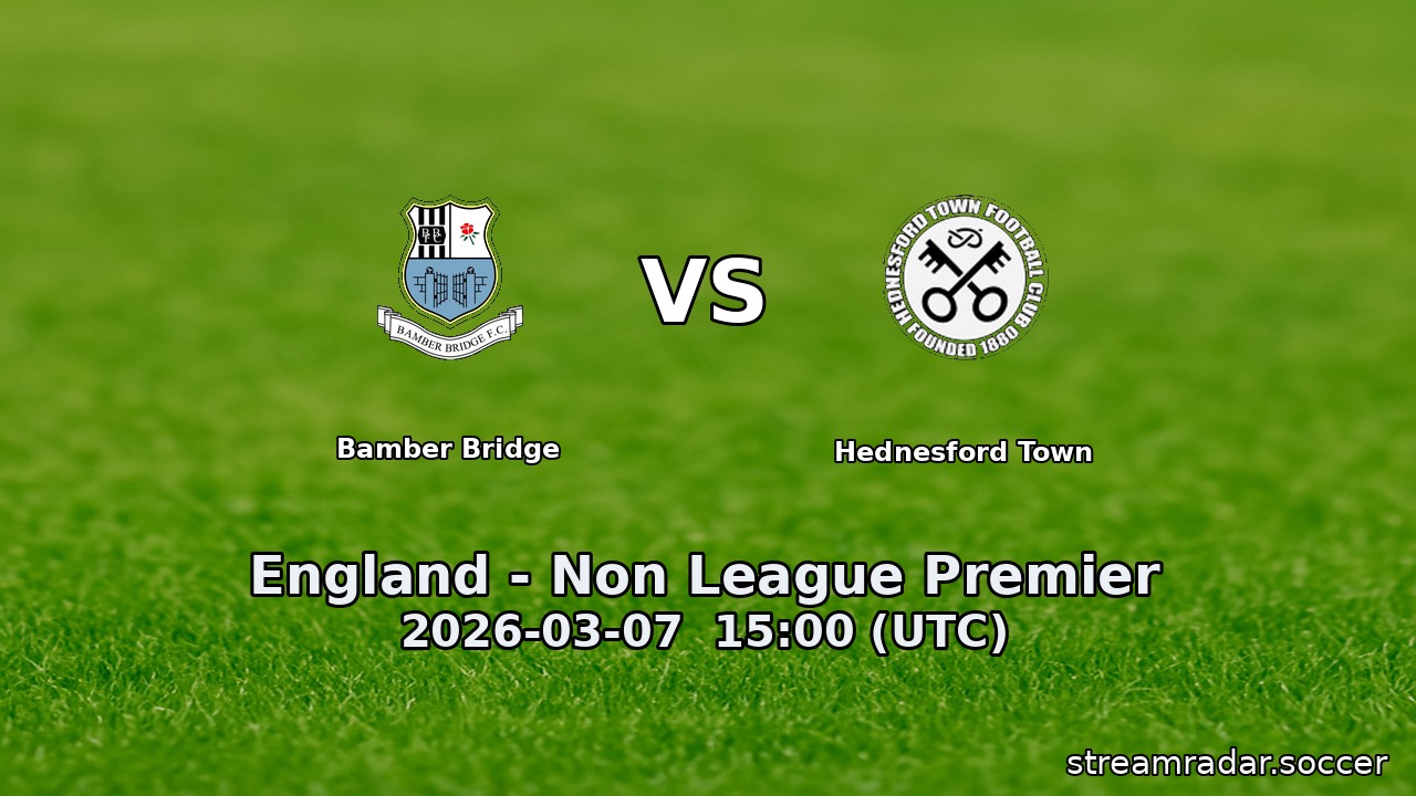 Bamber Bridge vs Hednesford Town