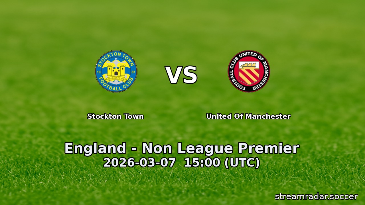 Stockton Town vs United Of Manchester