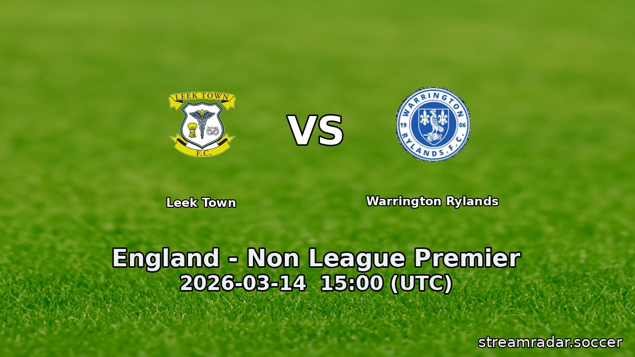Leek Town vs Warrington Rylands