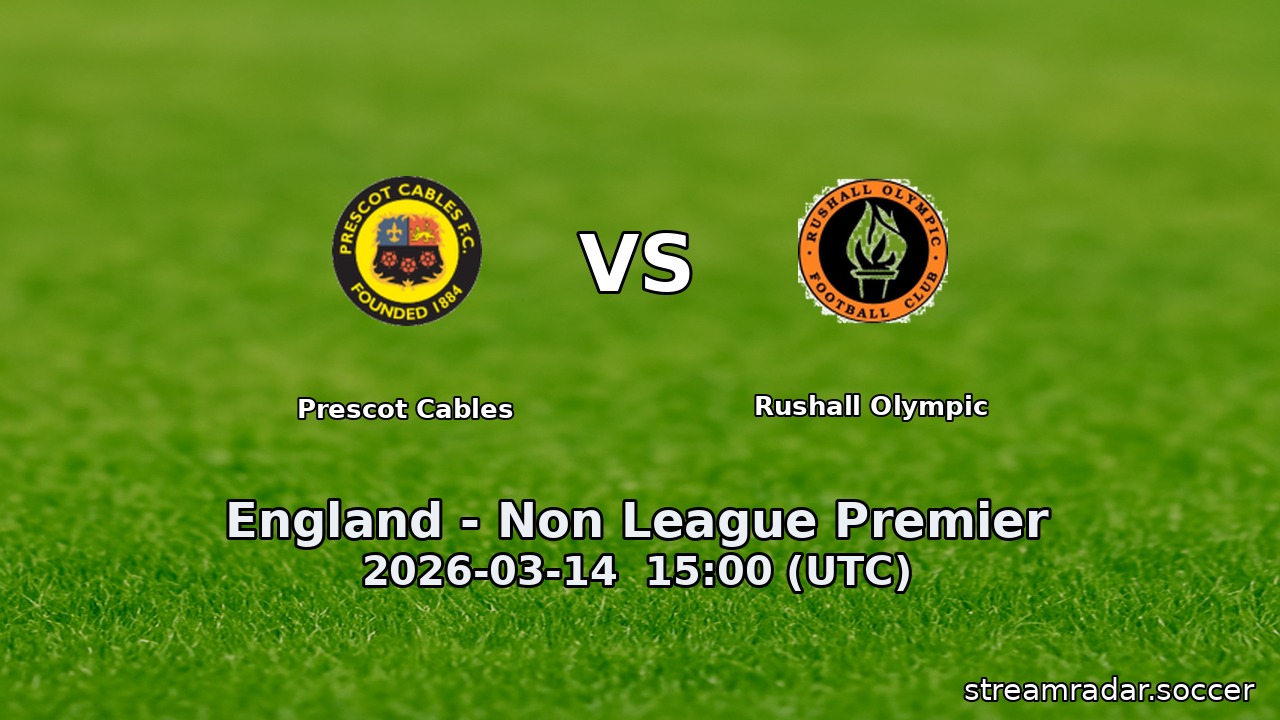 Prescot Cables vs Rushall Olympic