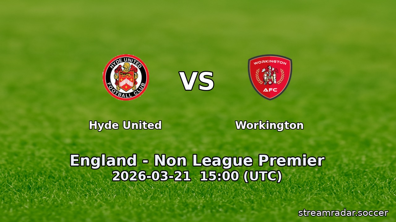 Hyde United vs Workington